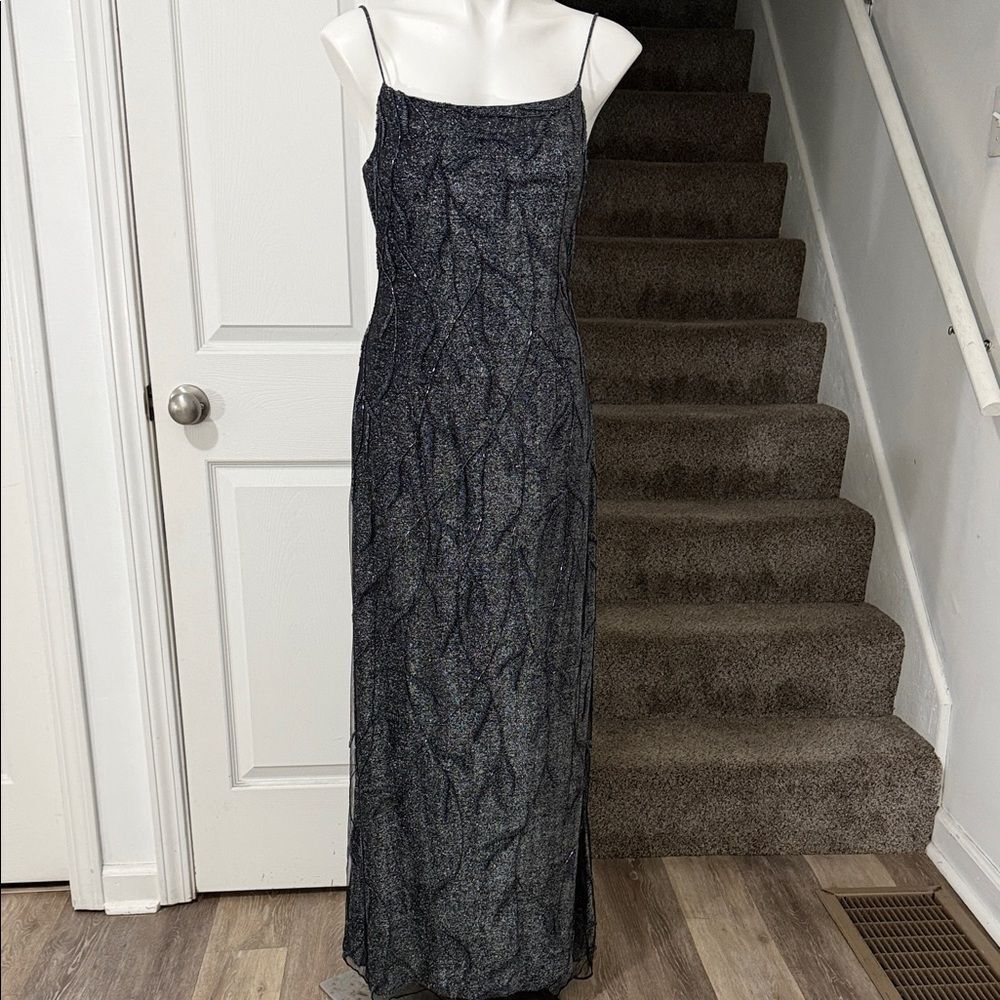 Alyce Elegant Vintage Black Evening Gown Size 12